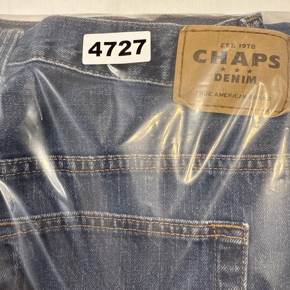 JEANS STRAIGHT Chaps Pants Mens 36X30 Blue Denim Outdoors Casual Adult - Picture 10 of 10